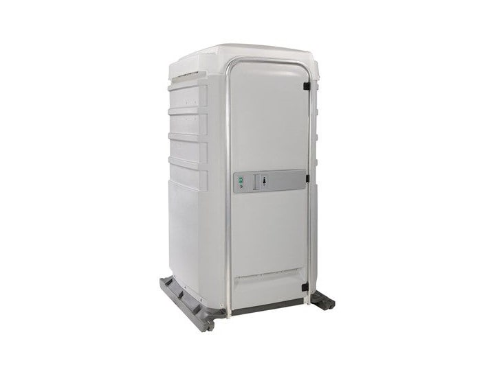 A Gray Deluxe Portable Toilet Rental